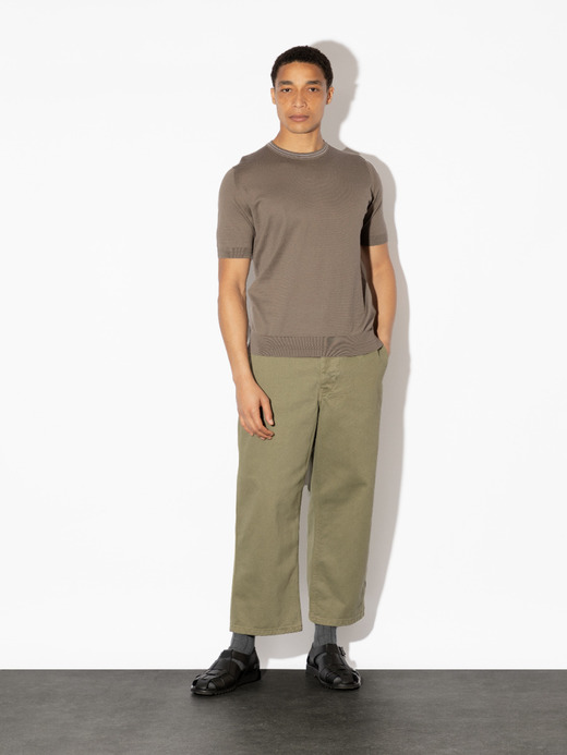 ティッピング半袖コットンニットＴシャツ | ASA | 30G EASY FIT 詳細画像 NO4(ASA) 3