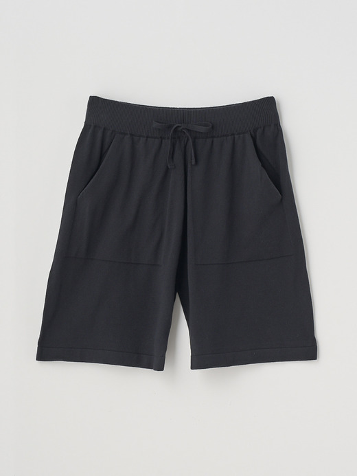 コットンニットイージーショーツ | COWAN | 24G EASY FIT 詳細画像 BLACK 2