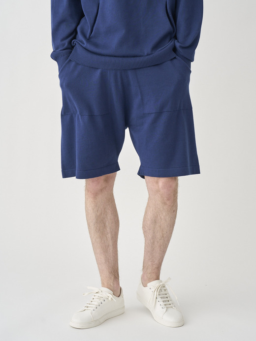 コットンニットイージーショーツ | COWAN | 24G EASY FIT 詳細画像 FRENCH NAVY 2