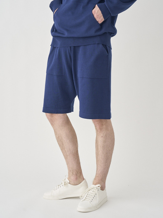 コットンニットイージーショーツ | COWAN | 24G EASY FIT 詳細画像 FRENCH NAVY 3