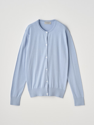 長袖コットンニットカーディガン | ELINOR | 30G MODERN FIT