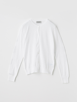 長袖コットンニットカーディガン | ELINOR | 30G MODERN FIT