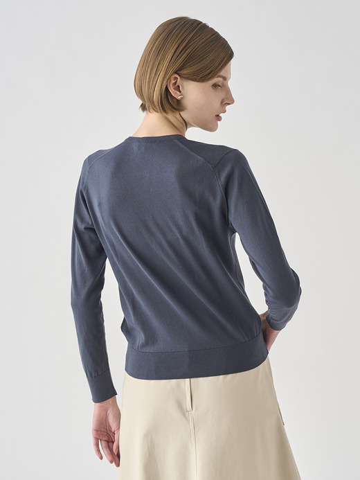 長袖コットンニットカーディガン | ELINOR | 30G MODERN FIT 詳細画像 FLINT 4