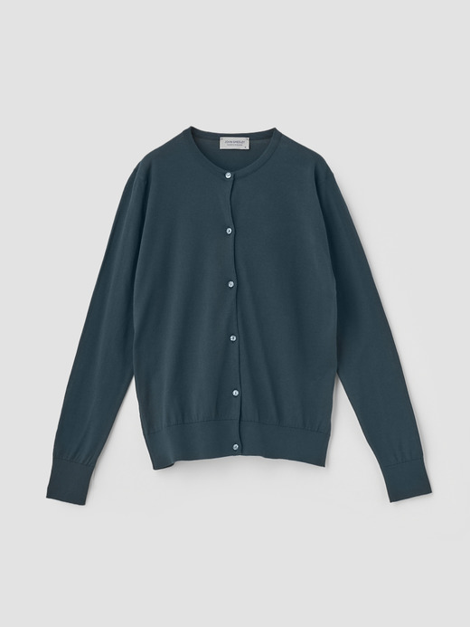 長袖コットンニットカーディガン | ELINOR | 30G MODERN FIT 詳細画像 RAINFOREST 2