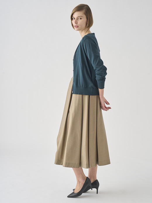 長袖コットンニットカーディガン | ELINOR | 30G MODERN FIT 詳細画像 RAINFOREST 5