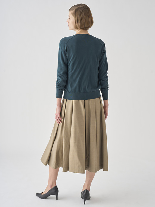 長袖コットンニットカーディガン | ELINOR | 30G MODERN FIT 詳細画像 RAINFOREST 6