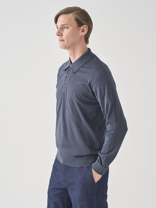 長袖コットンニットクラシックポロシャツ | FINCHLEY | 30G EASY FIT 詳細画像 FLINT 5