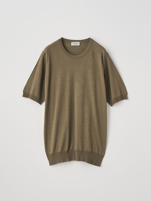 [Anglo Indian Gauze] クルーネックニットＴシャツ | HILCOTE | 30G EASY FIT 詳細画像 SEPIA 2