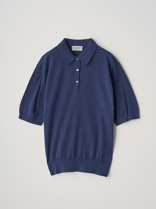 半袖コットンニットポロシャツ | JILL | 30G COMMON FIT 詳細画像 FRENCH NAVY 2