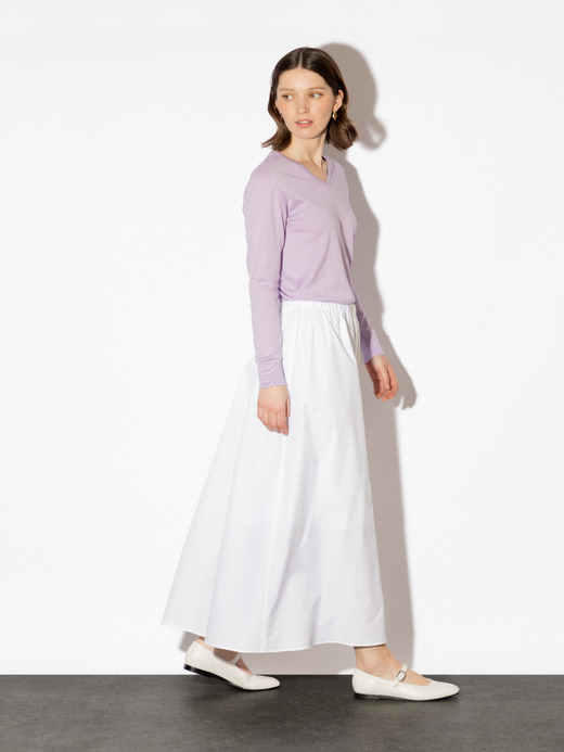 Ｖネック長袖コットンニットプルオーバー | JULIE | 30G MODERN FIT 詳細画像 LILAC BREEZE 4