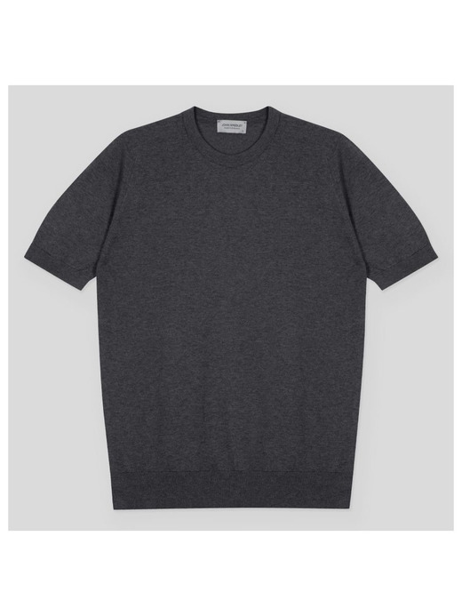 半袖コットンニットＴシャツ | KEMPTON | 30G EASY FIT 詳細画像 CHARCOAL 1