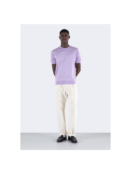 半袖コットンニットＴシャツ | KEMPTON | 30G EASY FIT 詳細画像 LILAC BREEZE 3