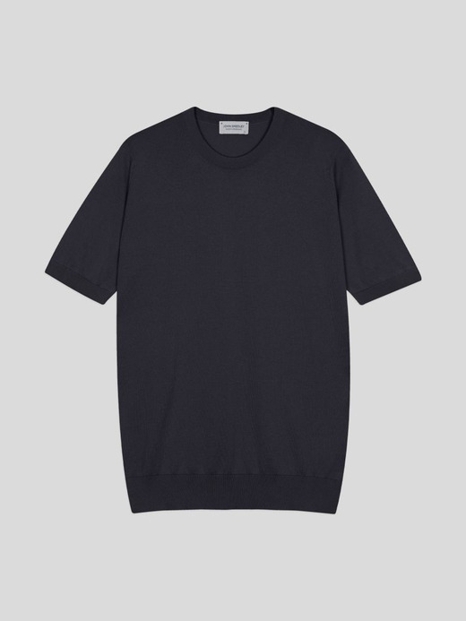 半袖コットンニットＴシャツ | KEMPTON | 30G EASY FIT 詳細画像 NAVY 1