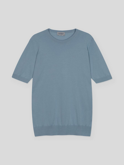 半袖コットンニットＴシャツ | KEMPTON | 30G EASY FIT 詳細画像 SEA GLASS 1