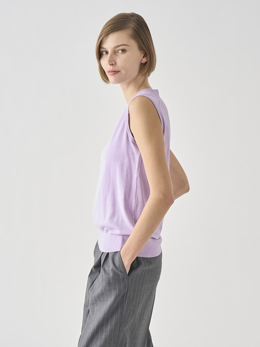 ノースリーブコットンニットプルオーバー | KERRY | 30G MODERN FIT 詳細画像 LILAC BREEZE 4