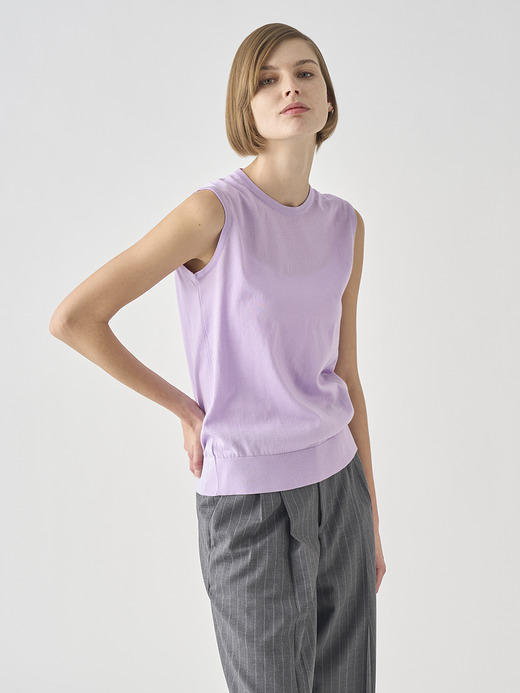 ノースリーブコットンニットプルオーバー | KERRY | 30G MODERN FIT 詳細画像 LILAC BREEZE 7