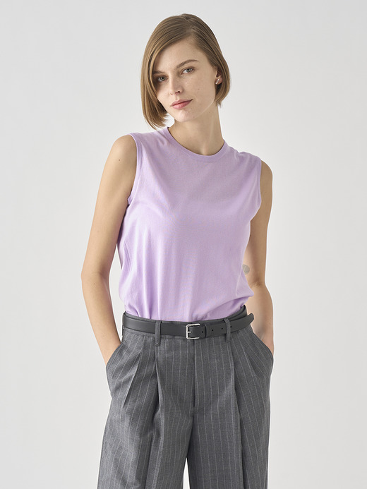 ノースリーブコットンニットプルオーバー | KERRY | 30G MODERN FIT 詳細画像 LILAC BREEZE 8