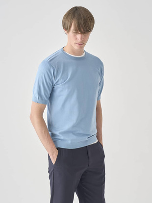 半袖コットンニットＴシャツ | KIELL | 30G MODERN FIT