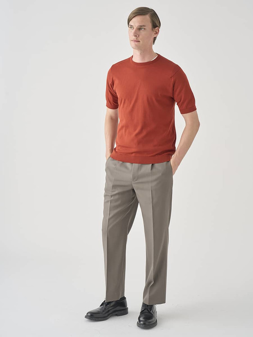 半袖コットンニットＴシャツ | KIELL | 30G MODERN FIT 詳細画像 BAKED RED 9