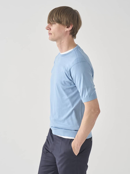 半袖コットンニットＴシャツ | KIELL | 30G MODERN FIT 詳細画像 SEA GLASS 6