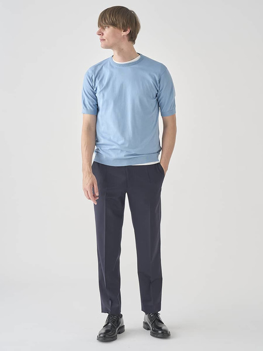 半袖コットンニットＴシャツ | KIELL | 30G MODERN FIT 詳細画像 SEA GLASS 8