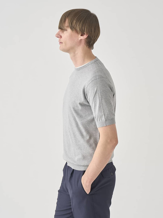 半袖コットンニットＴシャツ | KIELL | 30G MODERN FIT 詳細画像 SILVER 5