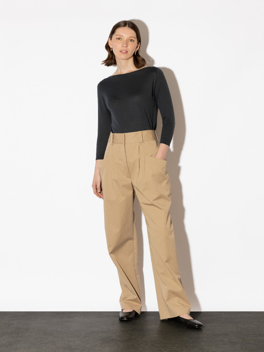 ボートネック７分袖コットンニットプルオーバー | KIERSTEN | 30G MODERN FIT 詳細画像 FLINT 3