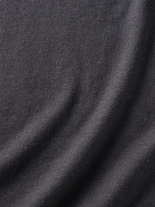 ［LUXURY FIBRES］コットンカシミヤ長袖ニットプルオーバー | KYLE | 30G 詳細画像 BLACK 3