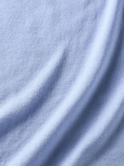 ［LUXURY FIBRES］コットンカシミヤ長袖ニットプルオーバー | KYLE | 30G 詳細画像 CLEAR BLUE 3