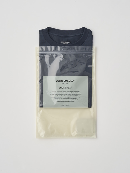 コットンクルーネック半袖Ｔシャツ｜UTS902｜UNDERWEAR for WOMEN 詳細画像 NO2(L0351TS902_ネイビー) 3