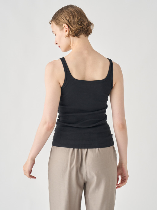 オーガニックコットン2WAYリブタンクトップ｜UTS934｜UNDERWEAR for WOMEN 詳細画像 NO2(L0351TS934_ブラック) 5