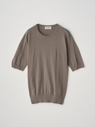 半袖コットンニットプルオーバー | NELL | 30G MODERN FIT