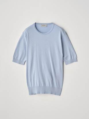 半袖コットンニットプルオーバー | NELL | 30G MODERN FIT