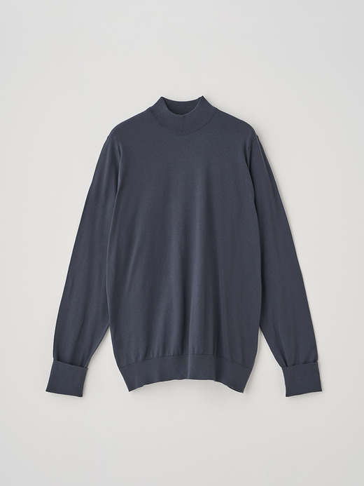 長袖モックネックコットンニットクラシックプルオーバー | OAKDALE | 30G EASY FIT 詳細画像 FLINT 3