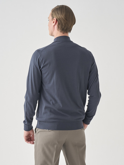 長袖モックネックコットンニットクラシックプルオーバー | OAKDALE | 30G EASY FIT 詳細画像 FLINT 8