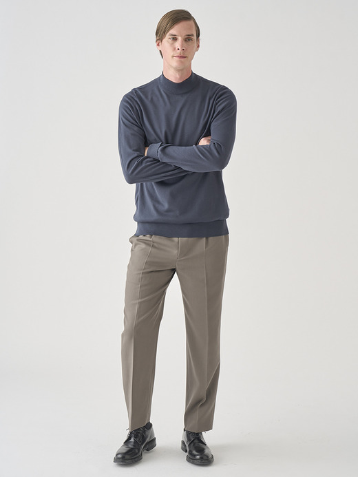 長袖モックネックコットンニットクラシックプルオーバー | OAKDALE | 30G EASY FIT 詳細画像 FLINT 9