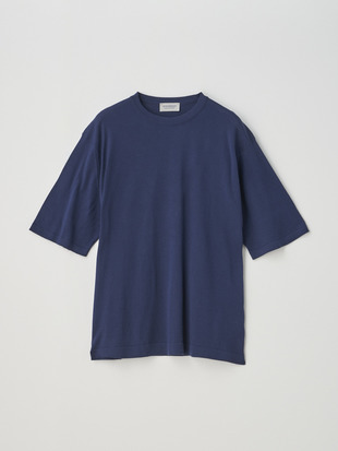 ウェルトヘム半袖コットンニットＴシャツ | S4676 | 30G