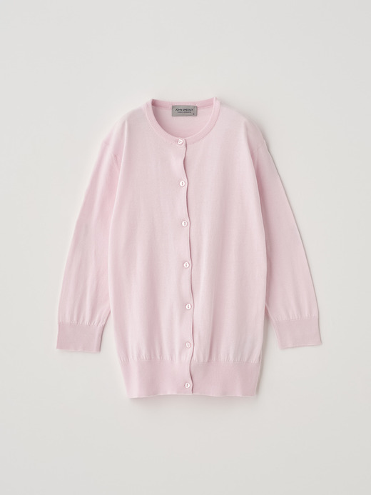クルーネック７分袖コットンニットカーディガン | S4740 | 30G 詳細画像 SOFT PINK 1