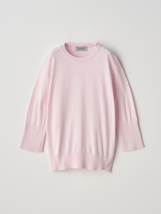 ターンバック５分袖コットンニットプルオーバー | S4749 | 30G 詳細画像 SOFT PINK 3