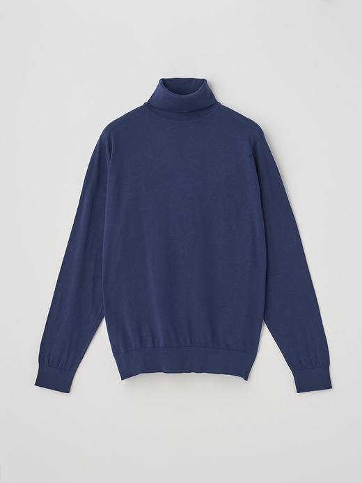 タートルネック長袖コットンニットプルオーバー | S4751 | 30G MODERN FIT 詳細画像 FRENCH NAVY 1