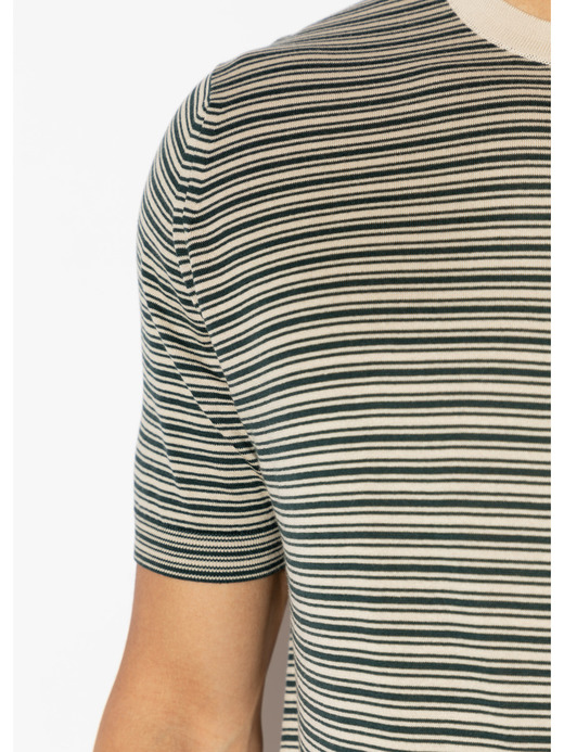 ボーダー柄ニットＴシャツ | WILBUR | 30G EASY FIT 詳細画像 NO1(WILBUR) 3