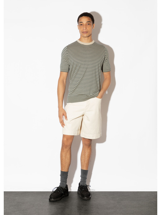 ボーダー柄ニットＴシャツ | WILBUR | 30G EASY FIT 詳細画像 NO1(WILBUR) 5