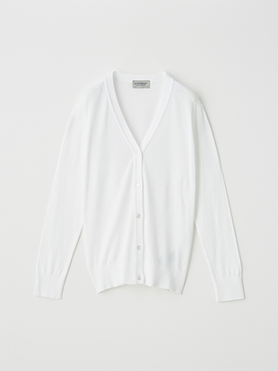 Ｖネック長袖コットンニットカーディガン | YASMIN | 30G MODERN FIT