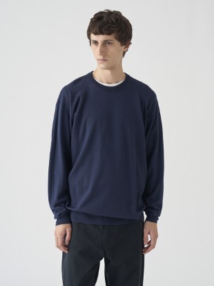 クルーネック長袖ニットプルオーバー | A4543 | 24G SWEATER SERIES