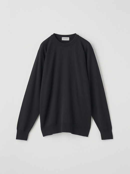 クルーネック長袖ニットプルオーバー | A4543 | 24G SWEATER SERIES 詳細画像 BLACK 1