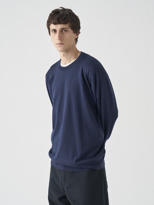 クルーネック長袖ニットプルオーバー | A4543 | 24G SWEATER SERIES 詳細画像 MIDNIGHT 2
