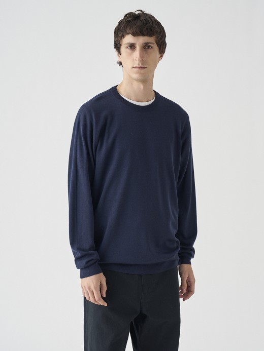 クルーネック長袖ニットプルオーバー | A4543 | 24G SWEATER SERIES 詳細画像 MIDNIGHT 3
