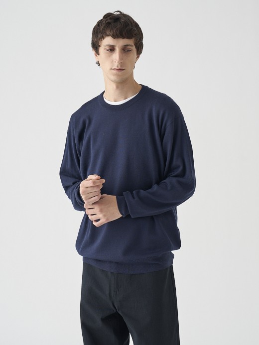 クルーネック長袖ニットプルオーバー | A4543 | 24G SWEATER SERIES 詳細画像 MIDNIGHT 4