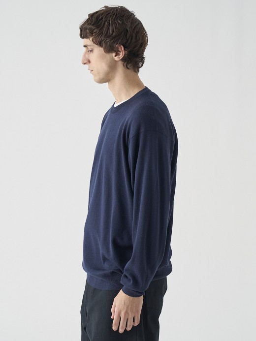 クルーネック長袖ニットプルオーバー | A4543 | 24G SWEATER SERIES 詳細画像 MIDNIGHT 6