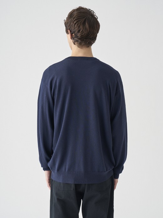 クルーネック長袖ニットプルオーバー | A4543 | 24G SWEATER SERIES 詳細画像 MIDNIGHT 7